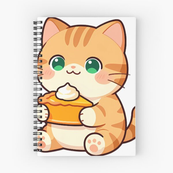 Item preview, Cute Kitten with Pumpkin Pie Slice Thanksgiving Feast designed and sold by pumsquare.