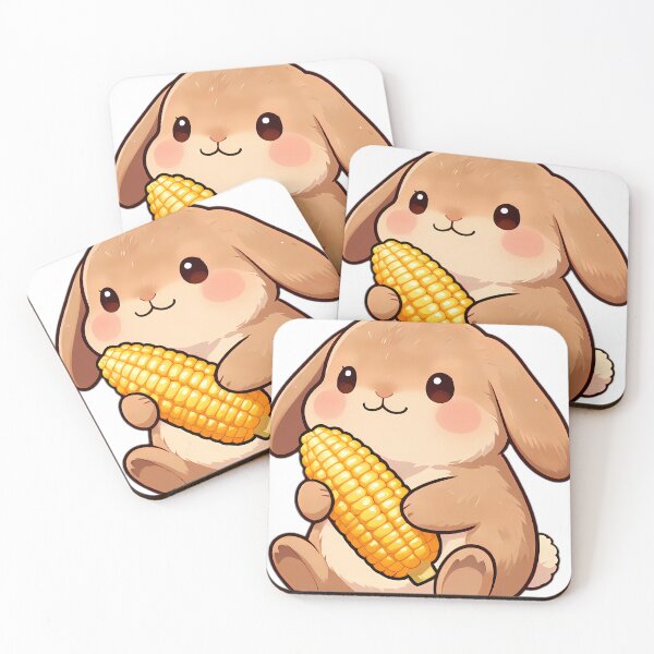 Item preview, Cute Lop Bunny with Roasted Corn Cob Thanksgiving Harvest designed and sold by pumsquare.