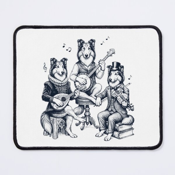 Item preview, Vintage Collie Music Instrument Dog Lover designed and sold by dian-rody-crest.