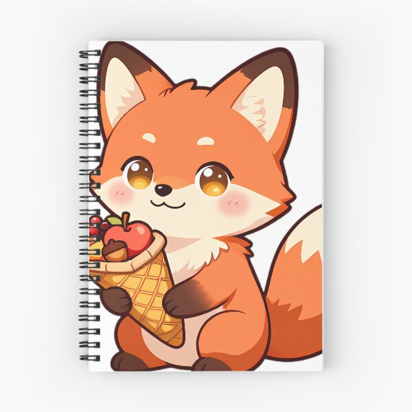 Item preview, Cute Red Fox Kit with Harvest Cornucopia Thanksgiving designed and sold by pumsquare.