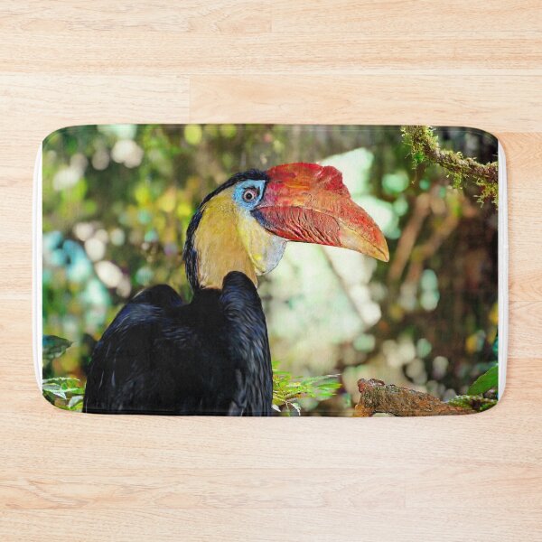 Item preview, Hornbill in Vibrant  Rainforest  designed and sold by Savannah Gibbs.