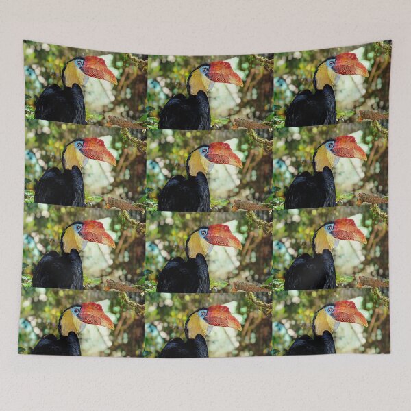 Item preview, Hornbill in Vibrant  Rainforest  designed and sold by Savannah Gibbs.