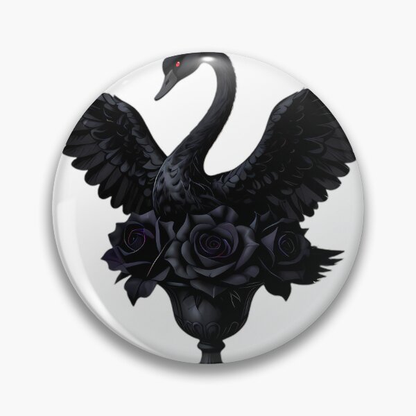 Item preview, Gothic Phantom Black Swan Velvet Rose Chalice designed and sold by IllumeInk.
