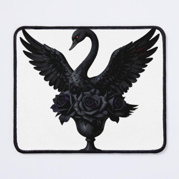 Item preview, Gothic Phantom Black Swan Velvet Rose Chalice designed and sold by IllumeInk.