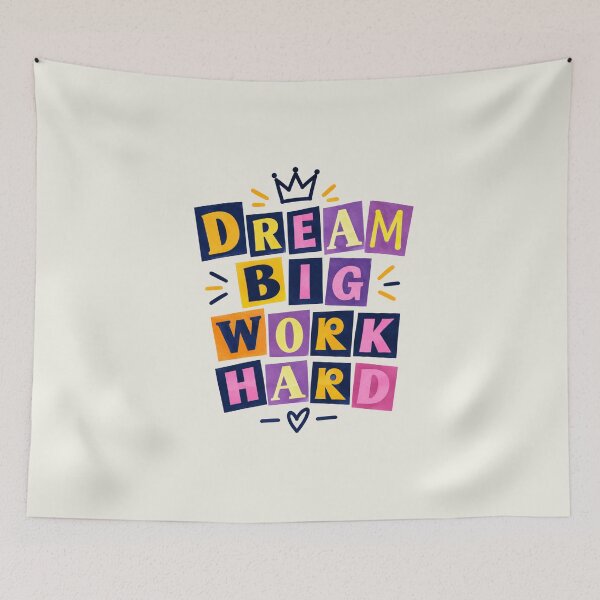 Item preview, Dream big work hard designed and sold by Toufittery.