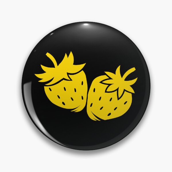 Item preview, Gold Strawberry Pair Fruit Design designed and sold by pattern-archive.