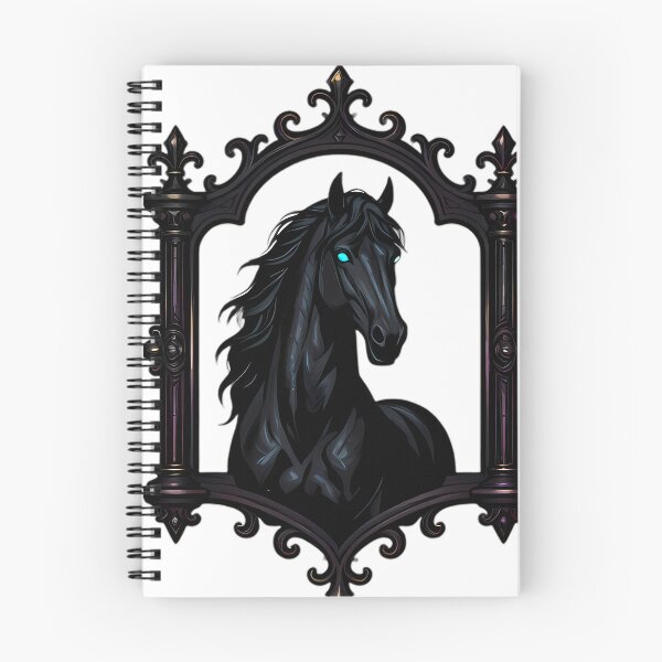 Item preview, Gothic Spectral Black Stallion Manor Gate Crest designed and sold by IllumeInk.