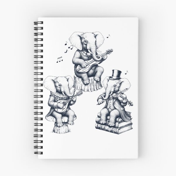 Item preview, Vintage Elephant Music Instrument Animal Lover designed and sold by dian-rody-crest.