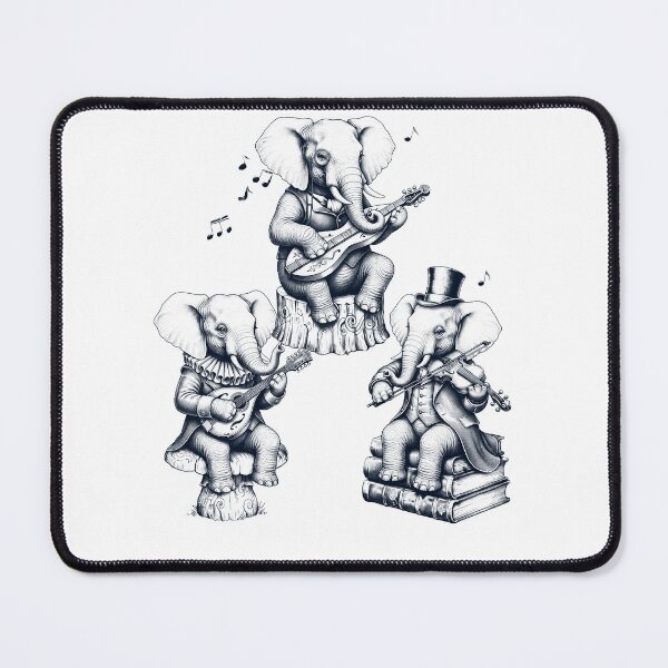 Item preview, Vintage Elephant Music Instrument Animal Lover designed and sold by dian-rody-crest.