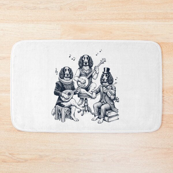 Artikelvorschau, Vintage Musikinstrument mit englischem Springer Spaniel-Motiv für Hundeliebhaber entworfen und verkauft von dian-rody-crest.