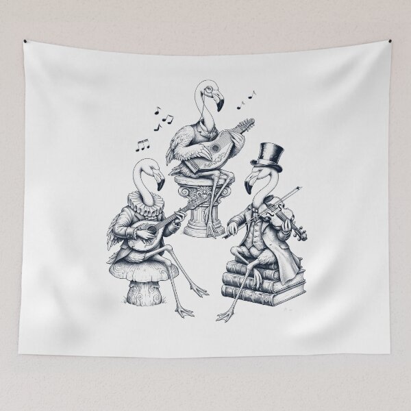 Item preview, Vintage Flamingo Music Instrument Animal Lover designed and sold by dian-rody-crest.