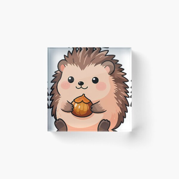 Item preview, Cute Hedgehog with Roasted Chestnut Thanksgiving Feast designed and sold by pumsquare.
