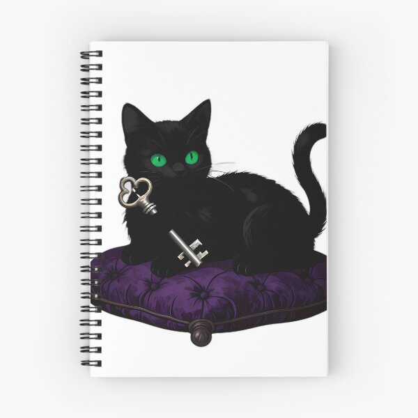 Item preview, Gothic Spectral Black Kitten Velvet Cushion Key designed and sold by IllumeInk.
