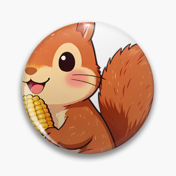 Item preview, Cute Red Squirrel with Sweet Corn Cob Thanksgiving designed and sold by pumsquare.