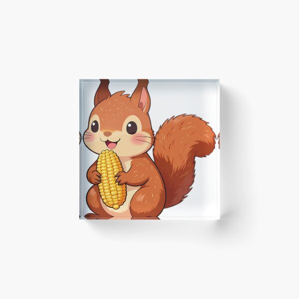 Item preview, Cute Red Squirrel with Sweet Corn Cob Thanksgiving designed and sold by pumsquare.