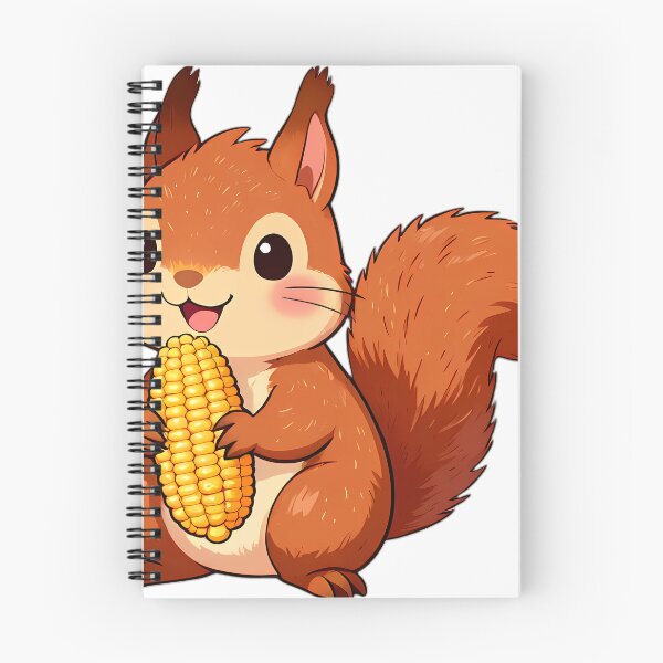 Item preview, Cute Red Squirrel with Sweet Corn Cob Thanksgiving designed and sold by pumsquare.