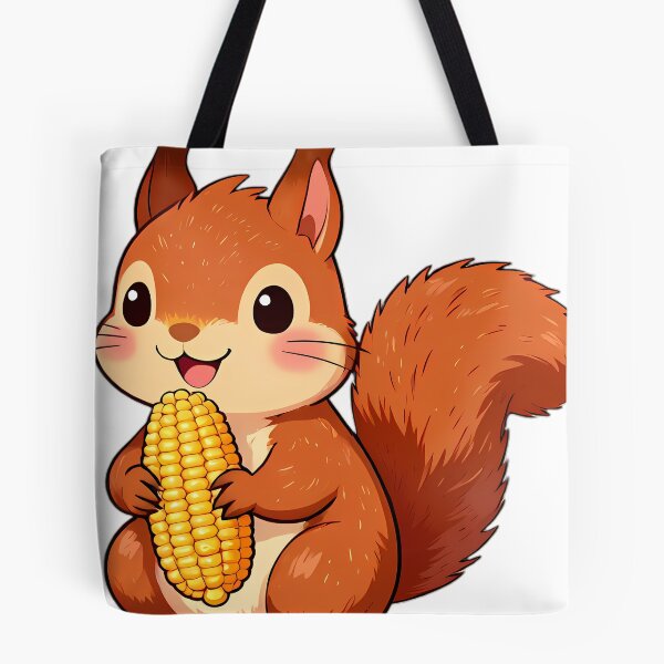Item preview, Cute Red Squirrel with Sweet Corn Cob Thanksgiving designed and sold by pumsquare.