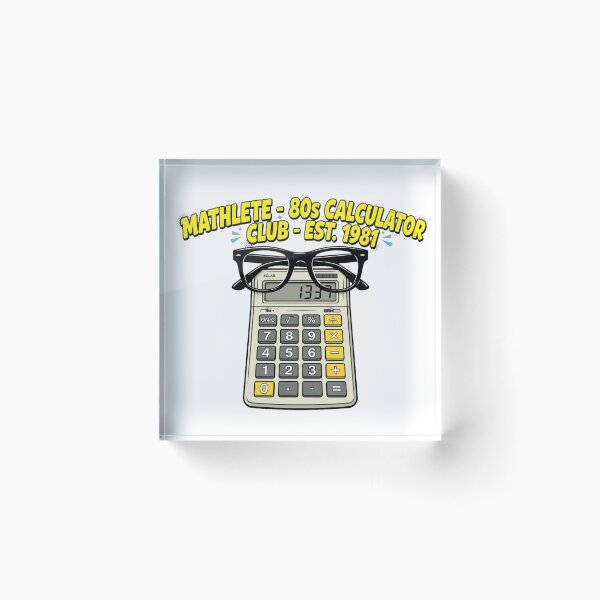 Item preview, Mathlete - 80s Calculator Club designed and sold by GeeklyShirts.