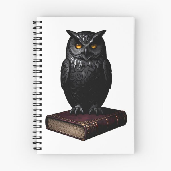 Item preview, Gothic Phantom Screech Owl Antique Grimoire designed and sold by IllumeInk.