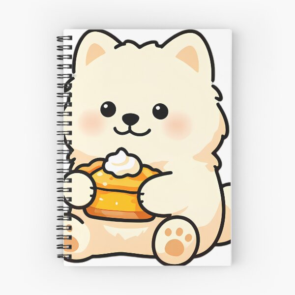 Item preview, Cute Samoyed Puppy with Pumpkin Pie Thanksgiving Feast designed and sold by pumsquare.