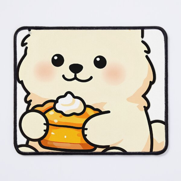 Item preview, Cute Samoyed Puppy with Pumpkin Pie Thanksgiving Feast designed and sold by pumsquare.