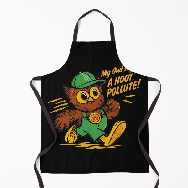 Item preview, Give A Hoot Don't Pollute Retro Smokey Bear Cartoon Owl designed and sold by AvaLawley.
