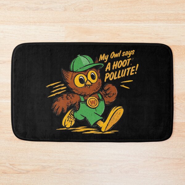Item preview, Give A Hoot Don't Pollute Retro Smokey Bear Cartoon Owl designed and sold by AvaLawley.