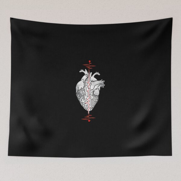 Item preview, Circuit Heart EKG Pulse Art designed and sold by fetzrolfs.