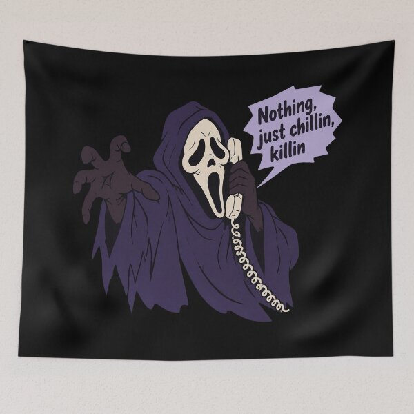 Item preview, Ghostface Just Chillin Killin Retro Ghost Humor designed and sold by Bandnarelle.