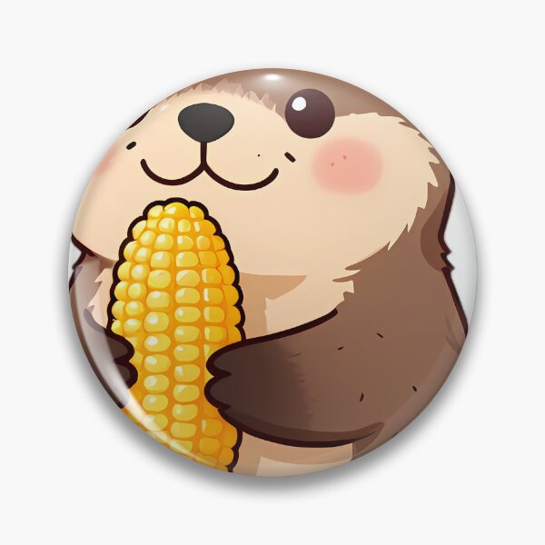 Item preview, Cute Sea Otter with Golden Sweet Corn Thanksgiving designed and sold by pumsquare.