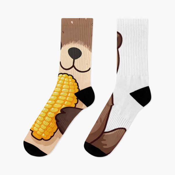 Item preview, Cute Sea Otter with Golden Sweet Corn Thanksgiving designed and sold by pumsquare.