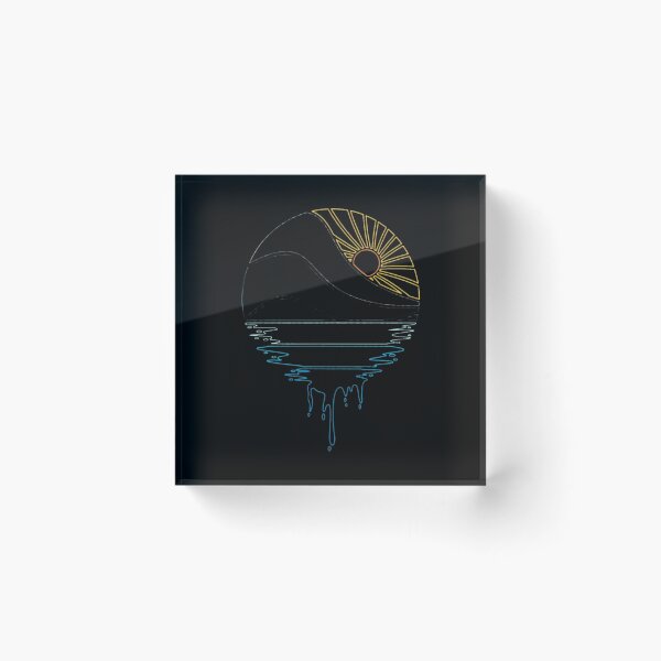 Item preview, Circular Mountain Sun Water Reflection Art designed and sold by lasopent.