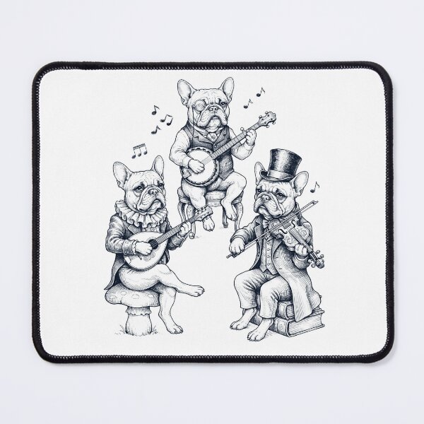 Item preview, Vintage French Bulldog Music Instrument Dog Lover designed and sold by dian-rody-crest.