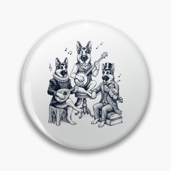 Item preview, Vintage German Shepherd Music Instrument Dog Lover designed and sold by dian-rody-crest.