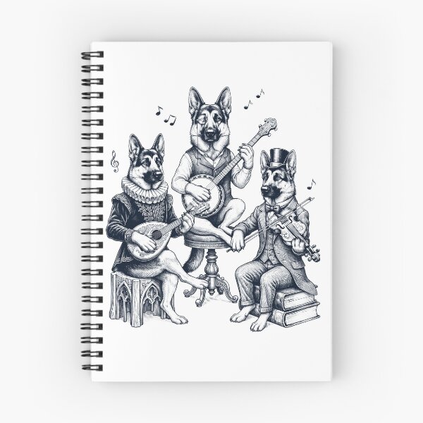 Item preview, Vintage German Shepherd Music Instrument Dog Lover designed and sold by dian-rody-crest.