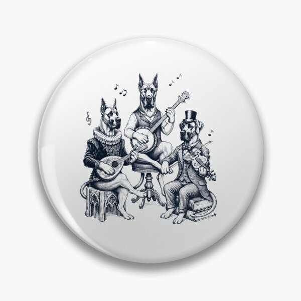 Item preview, Vintage Great Dane Music Instrument Dog Lover designed and sold by dian-rody-crest.