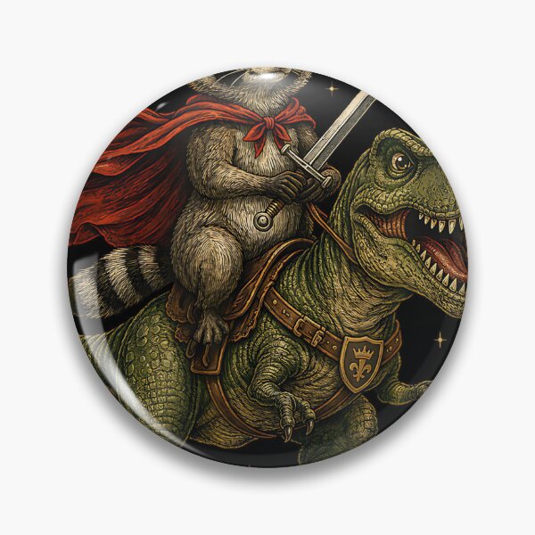 Item preview, Funny Raccoon Dinosaur Rider Tism Meme designed and sold by cruddenstroud23.