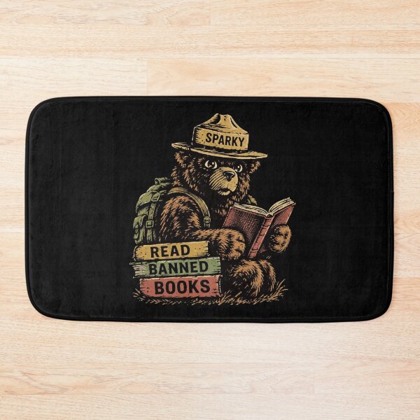Item preview, Only You Can Prevent Book Burnings Retro Smokey Bear designed and sold by AvaLawley.