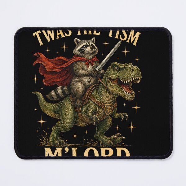 Item preview, Funny Raccoon Dinosaur Rider Tism Meme designed and sold by cruddenstroud23.