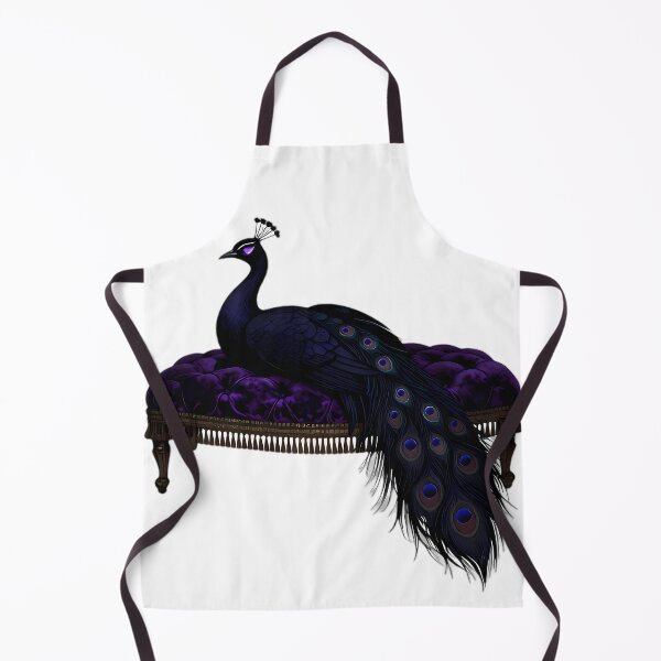 Item preview, Gothic Spectral Peacock Velvet Parlor Cushion designed and sold by IllumeInk.