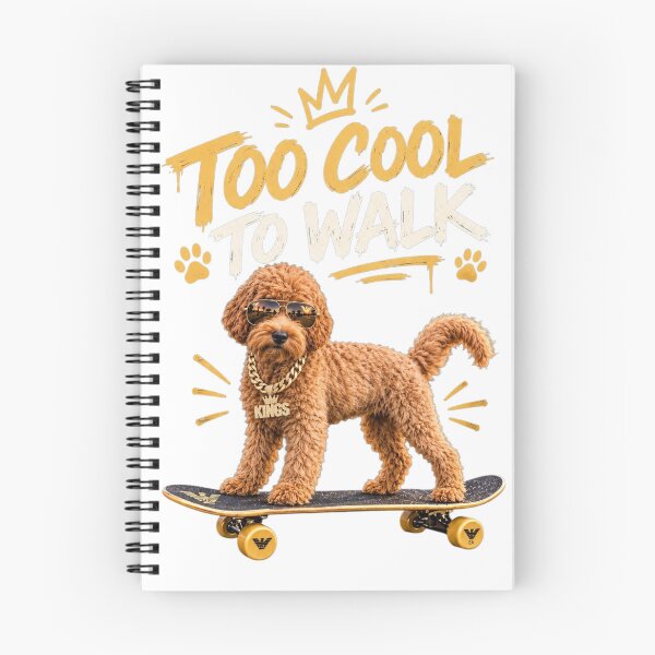 Item preview, Too Cool To Walk Funny Skateboarding Dog designed and sold by Greta Lobodzinska.