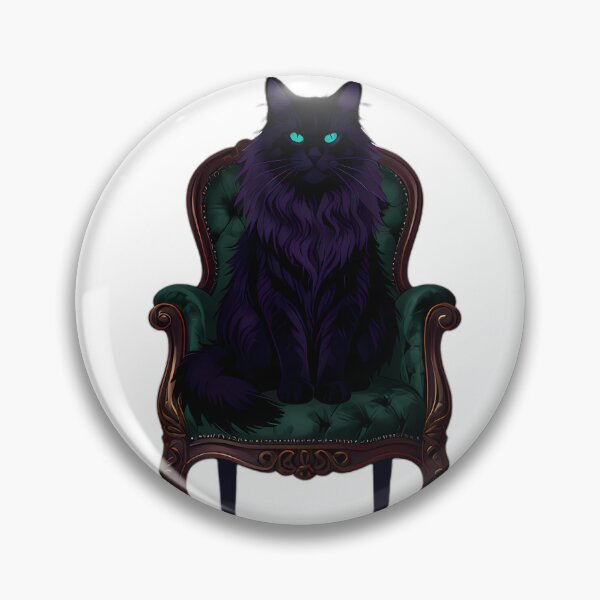 Item preview, Gothic Spectral Maine Coon Velvet Manor Armchair designed and sold by IllumeInk.
