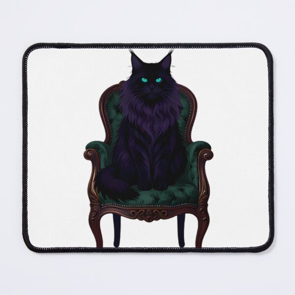 Item preview, Gothic Spectral Maine Coon Velvet Manor Armchair designed and sold by IllumeInk.