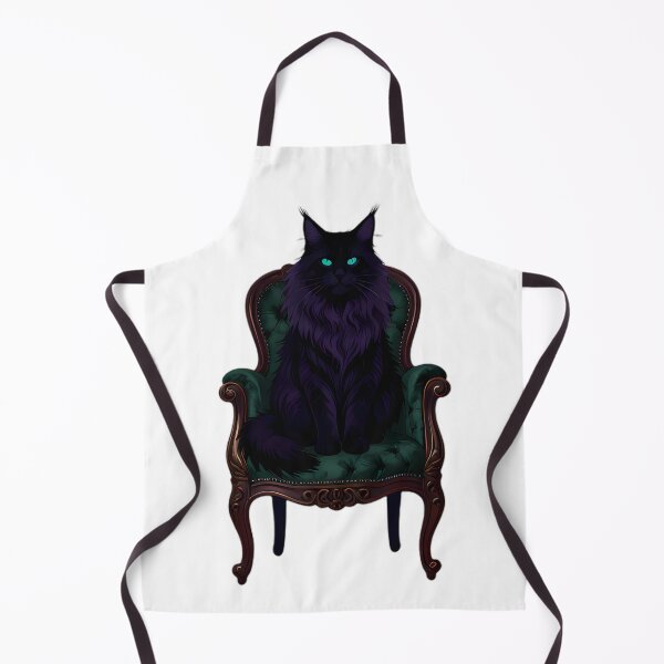 Item preview, Gothic Spectral Maine Coon Velvet Manor Armchair designed and sold by IllumeInk.