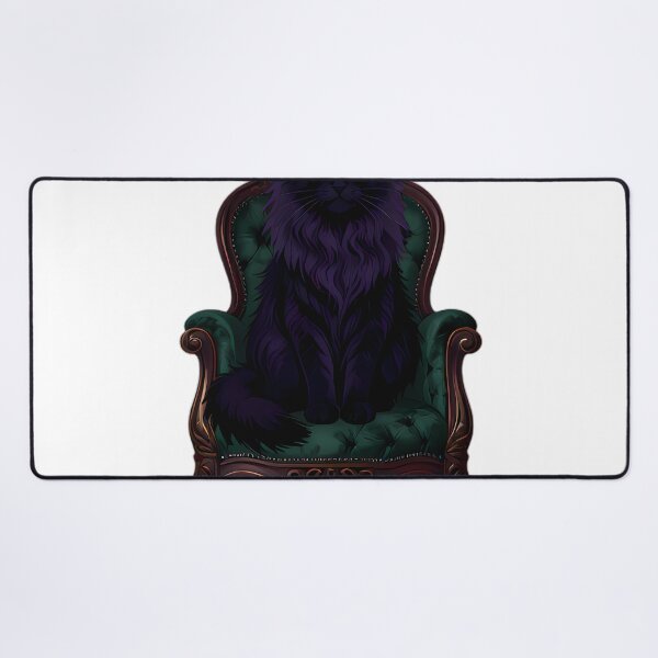 Item preview, Gothic Spectral Maine Coon Velvet Manor Armchair designed and sold by IllumeInk.