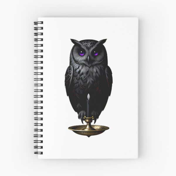 Item preview, Gothic Phantom Screech Owl Brass Chamberstick designed and sold by IllumeInk.