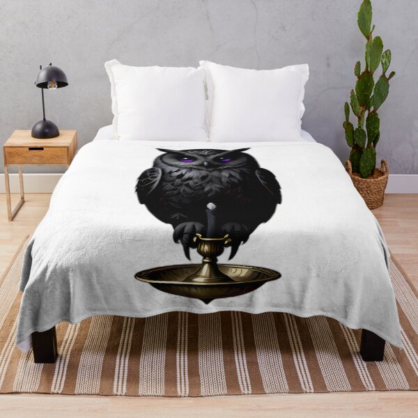 Item preview, Gothic Phantom Screech Owl Brass Chamberstick designed and sold by IllumeInk.