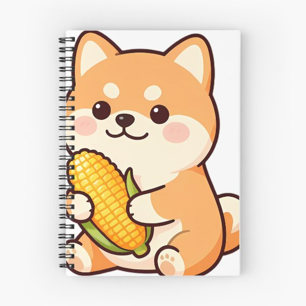 Item preview, Cute Shiba Inu with Baked Sweet Corn Thanksgiving Feast designed and sold by pumsquare.