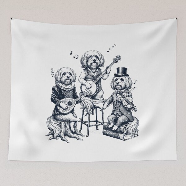 Item preview, Vintage Havanese Music Instrument Dog Lover designed and sold by dian-rody-crest.