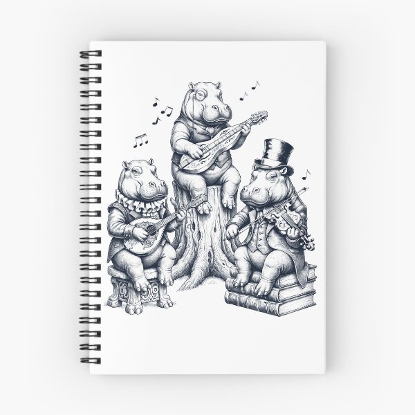 Item preview, Vintage Hippo Music Instrument Animal Lover designed and sold by dian-rody-crest.